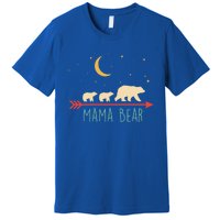 Mama Bear Gift With 2 Cubs Funny Gift Retro Style Gift Premium T-Shirt