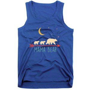 Mama Bear Gift With 2 Cubs Funny Gift Retro Style Gift Tank Top