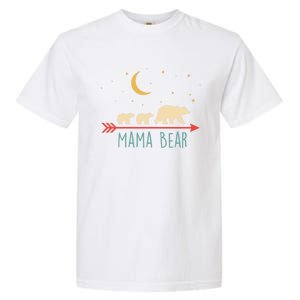 Mama Bear Gift With 2 Cubs Funny Gift Retro Style Gift Garment-Dyed Heavyweight T-Shirt