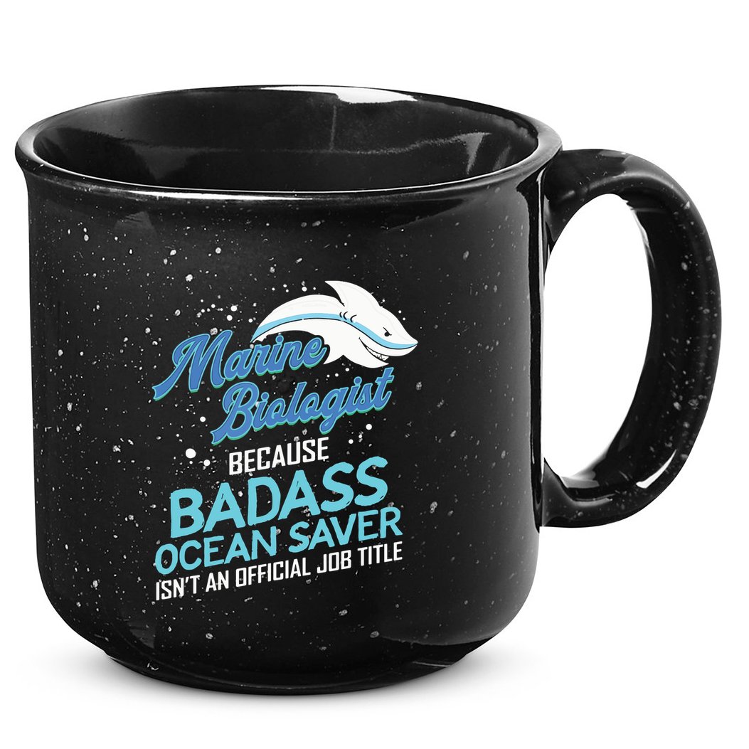 Marine Biologist Gift Marine Biology Ocean Scientist Shark 15oz Campfire Ceramic Mug