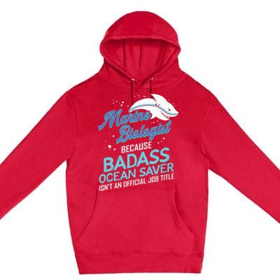 Marine Biologist Gift Marine Biology Ocean Scientist Shark Premium Pullover Hoodie