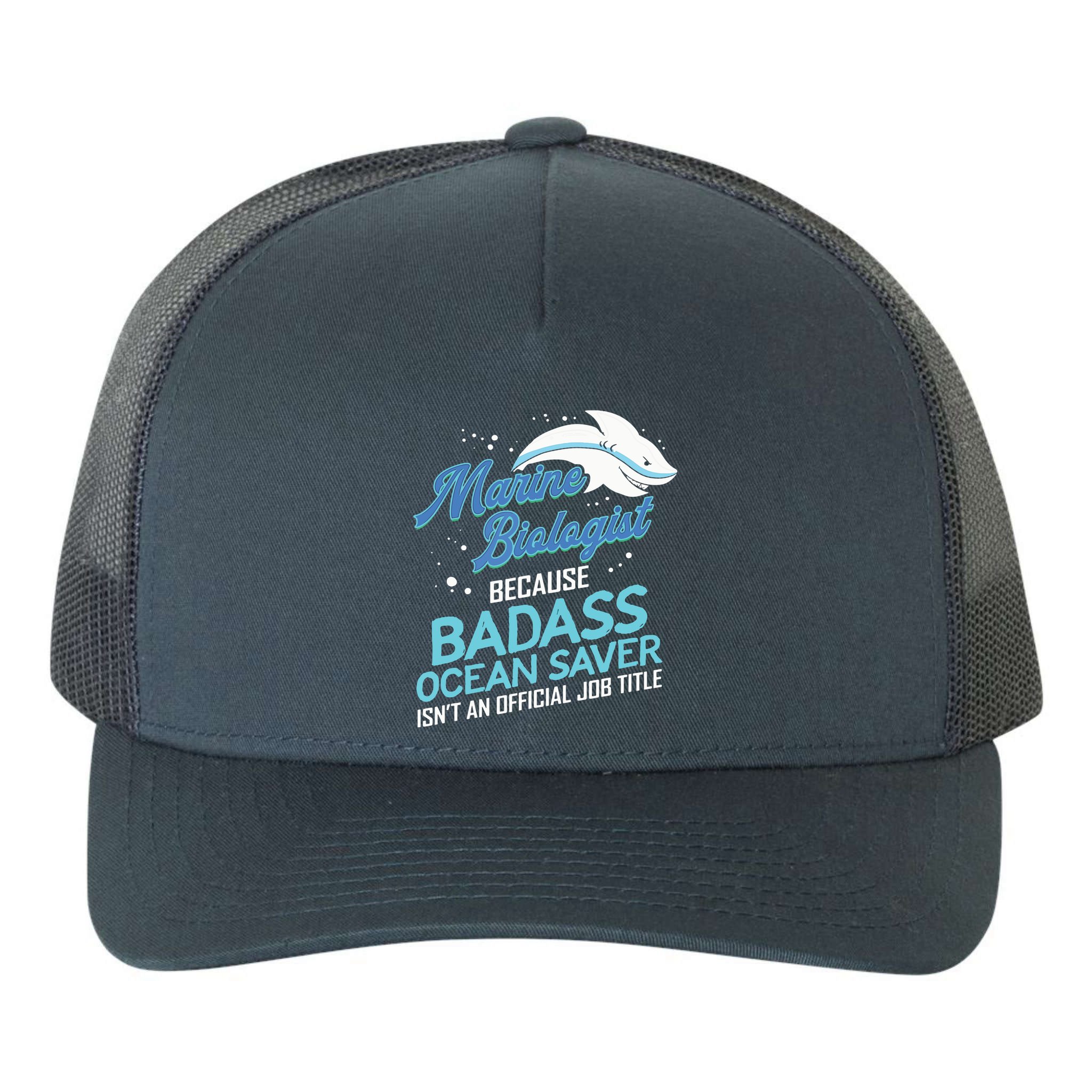 Marine Biologist Gift Marine Biology Ocean Scientist Shark Yupoong Adult 5-Panel Trucker Hat
