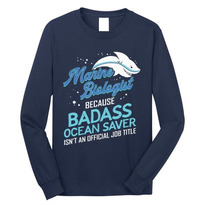 Marine Biologist Gift Marine Biology Ocean Scientist Shark Long Sleeve Shirt