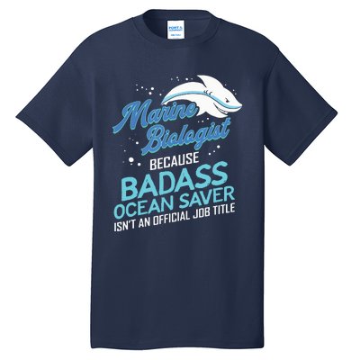 Marine Biologist Gift Marine Biology Ocean Scientist Shark Tall T-Shirt