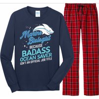 Marine Biologist Gift Marine Biology Ocean Scientist Shark Long Sleeve Pajama Set