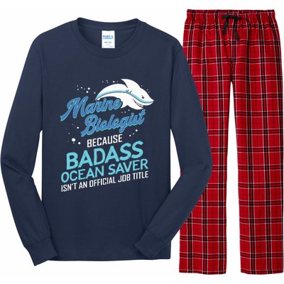 Marine Biologist Gift Marine Biology Ocean Scientist Shark Long Sleeve Pajama Set