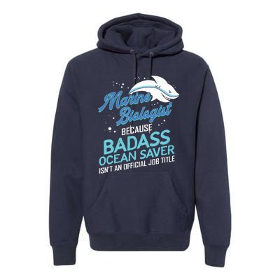 Marine Biologist Gift Marine Biology Ocean Scientist Shark Premium Hoodie