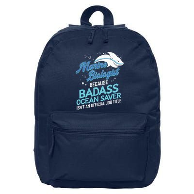 Marine Biologist Gift Marine Biology Ocean Scientist Shark 16 in Basic Backpack