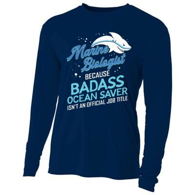 Marine Biologist Gift Marine Biology Ocean Scientist Shark Cooling Performance Long Sleeve Crew