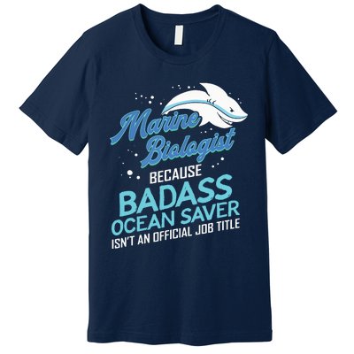 Marine Biologist Gift Marine Biology Ocean Scientist Shark Premium T-Shirt