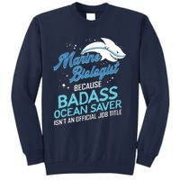 Marine Biologist Gift Marine Biology Ocean Scientist Shark Tall Sweatshirt