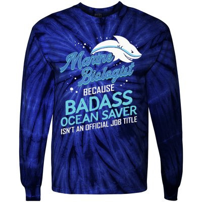 Marine Biologist Gift Marine Biology Ocean Scientist Shark Tie-Dye Long Sleeve Shirt