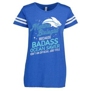 Marine Biologist Gift Marine Biology Ocean Scientist Shark Enza Ladies Jersey Football T-Shirt