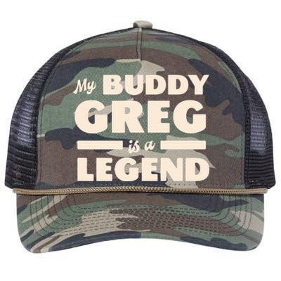 My Buddy Greg Is A Legend Retro Rope Trucker Hat Cap