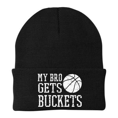 My Bro Gets Buckets Fun Brother & Sister Basketball Beanie