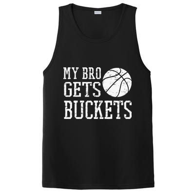 My Bro Gets Buckets Fun Brother & Sister Basketball PosiCharge Competitor Tank