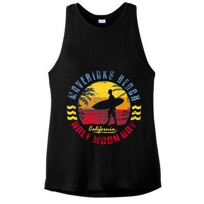 Mavericks Beach Gift Surfing Gift Ladies PosiCharge Tri-Blend Wicking Tank
