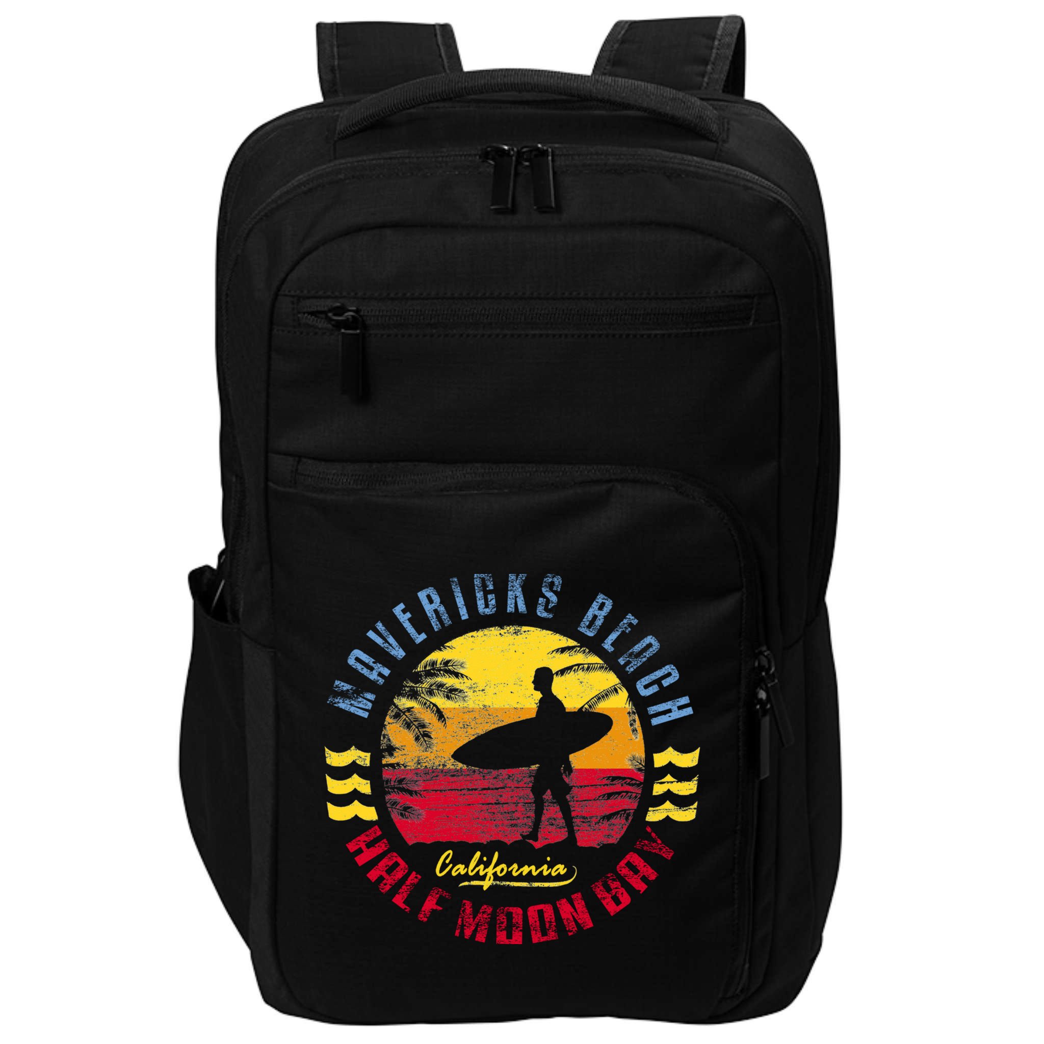Mavericks Beach Gift Surfing Gift Impact Tech Backpack