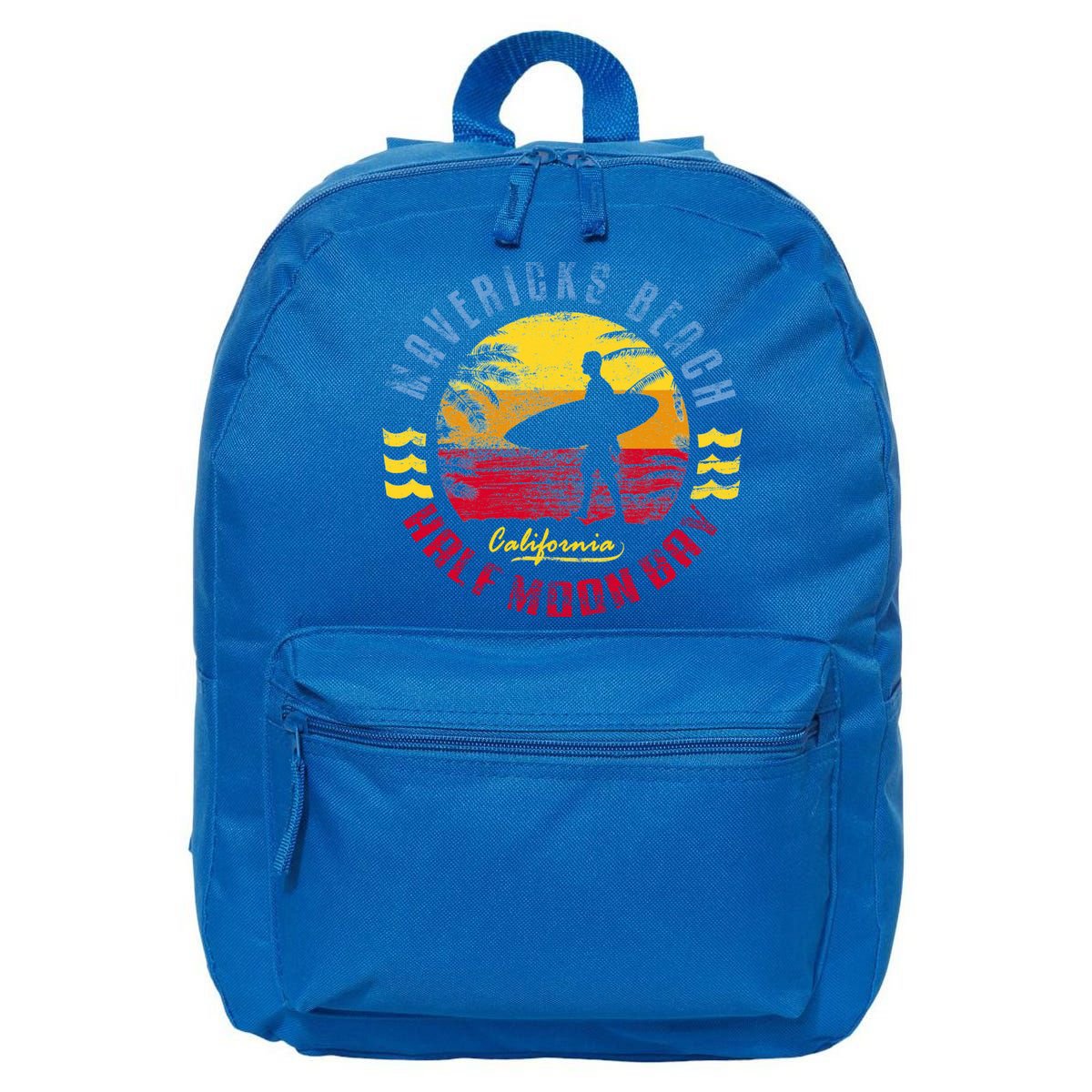 Mavericks Beach Gift Surfing Gift 16 in Basic Backpack