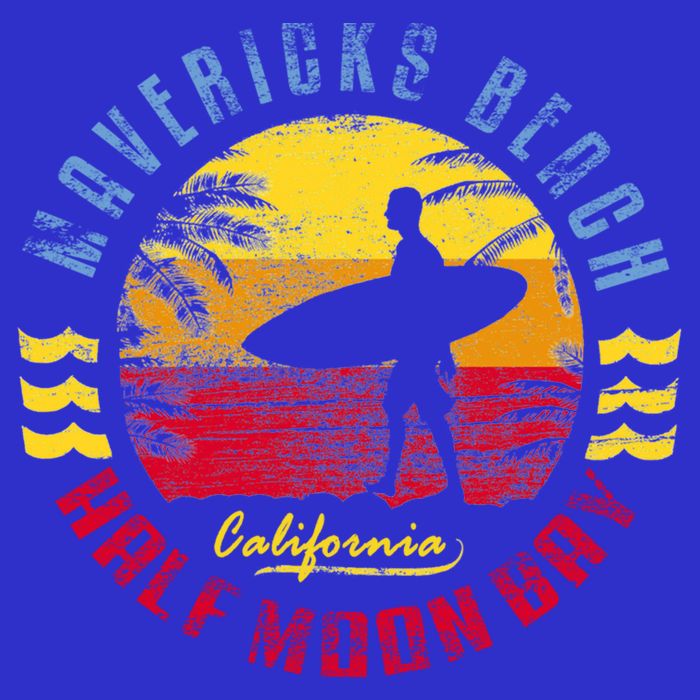 Mavericks Beach Gift Surfing Gift 16 in Basic Backpack