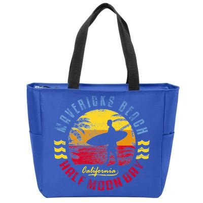 Mavericks Beach Gift Surfing Gift Zip Tote Bag
