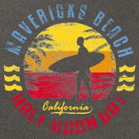 Mavericks Beach Gift Surfing Gift Cotton Canvas Backpack