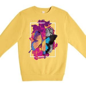 Metamorphosis Butterfly Graphic Premium Crewneck Sweatshirt