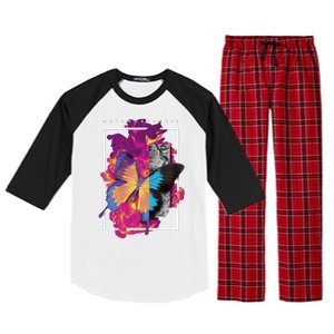 Metamorphosis Butterfly Graphic Raglan Sleeve Pajama Set