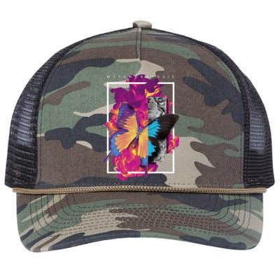 Metamorphosis Butterfly Graphic Retro Rope Trucker Hat Cap