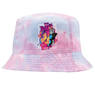 Metamorphosis Butterfly Graphic Tie-Dyed Bucket Hat