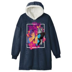 Metamorphosis Butterfly Graphic Hooded Wearable Blanket