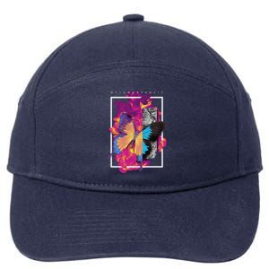 Metamorphosis Butterfly Graphic 7-Panel Snapback Hat