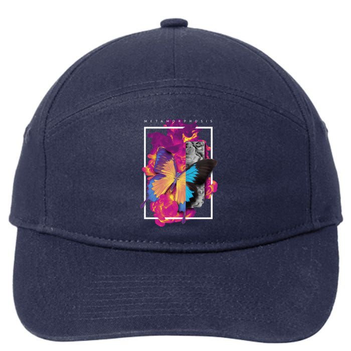 Metamorphosis Butterfly Graphic 7-Panel Snapback Hat