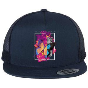 Metamorphosis Butterfly Graphic Flat Bill Trucker Hat