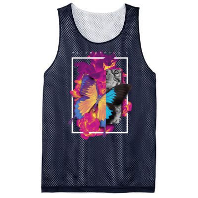 Metamorphosis Butterfly Graphic Mesh Reversible Basketball Jersey Tank