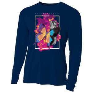 Metamorphosis Butterfly Graphic Cooling Performance Long Sleeve Crew