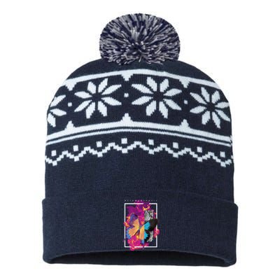 Metamorphosis Butterfly Graphic USA-Made Snowflake Beanie