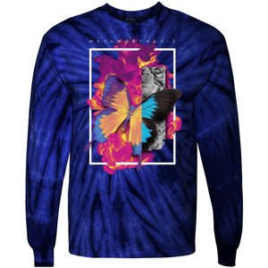 Metamorphosis Butterfly Graphic Tie-Dye Long Sleeve Shirt