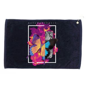 Metamorphosis Butterfly Graphic Grommeted Golf Towel