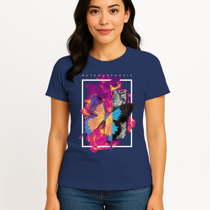 Metamorphosis Butterfly Graphic Womens T-Shirt