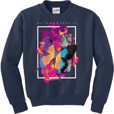 Metamorphosis Butterfly Graphic Kids Sweatshirt