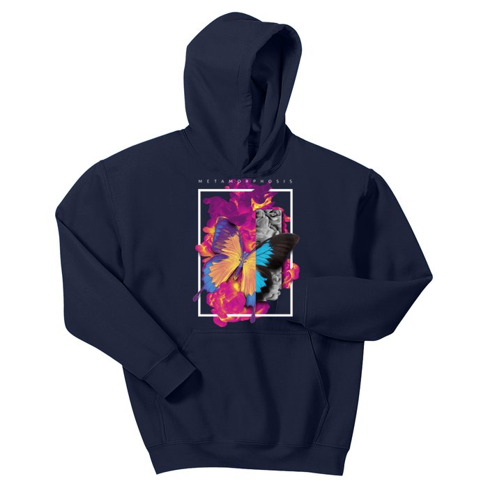 Metamorphosis Butterfly Graphic Kids Hoodie