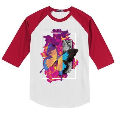 Metamorphosis Butterfly Graphic Kids Colorblock Raglan Jersey