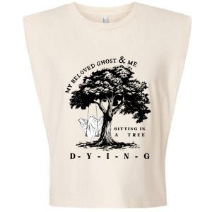 My Beloved Ghost & Me Sitting In A Tree Dying Garment-Dyed Women's Muscle Tee