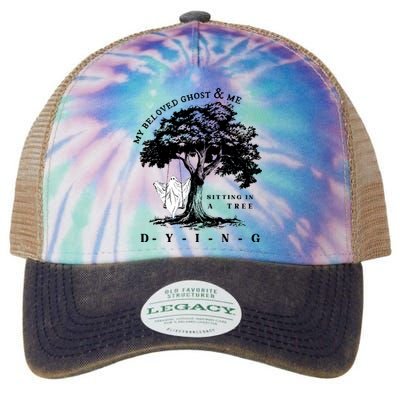 My Beloved Ghost & Me Sitting In A Tree Dying Legacy Tie Dye Trucker Hat