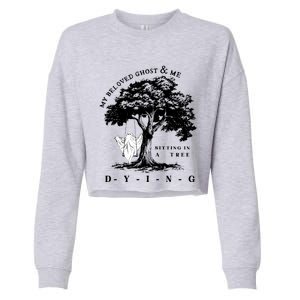 My Beloved Ghost & Me Sitting In A Tree Dying Cropped Pullover Crew