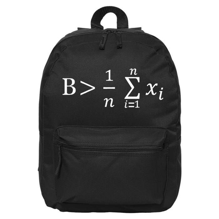 Math Be Greater Than Average 16 in Basic Backpack