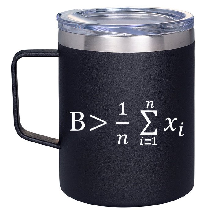 Math Be Greater Than Average 12oz Stainless Steel Coffee Mug