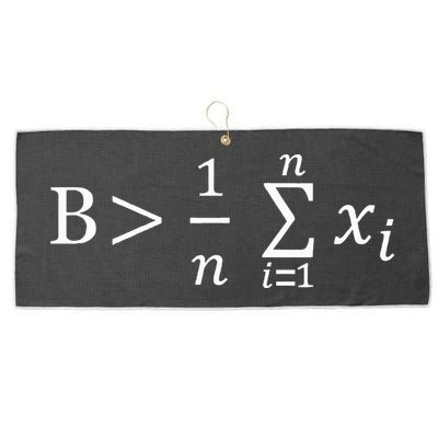Math Be Greater Than Average Large Microfiber Waffle Golf Towel