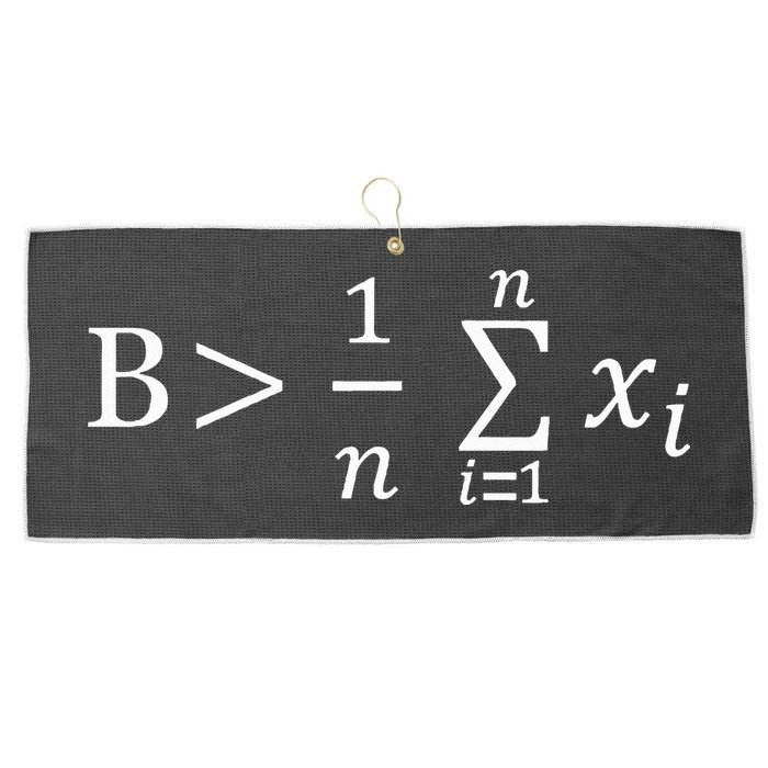Math Be Greater Than Average Large Microfiber Waffle Golf Towel